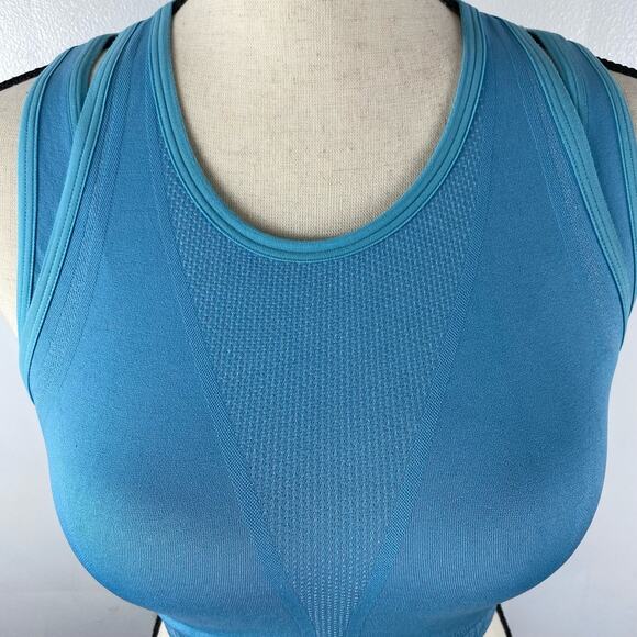 Gymshark Apex Seamless Sports Bra Light Blue Breathable Womens Sz Small Padded - Picture 6 of 14